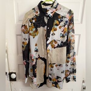 Philip Lim for Target mixed pattern button down shirt